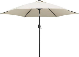 vidaXL - Parasol - met - stalen - paal - 3 - m - zandwit
