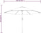 vidaXL - Parasol - met - stalen - paal - 3 - m - zandwit