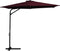 vidaXL - Parasol - met - stalen - paal - 300 - cm - bordeauxrood