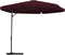 vidaXL - Parasol - met - stalen - paal - 300 - cm - bordeauxrood