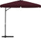 vidaXL - Parasol - met - stalen - paal - 300 - cm - bordeauxrood