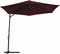 vidaXL - Parasol - met - stalen - paal - 300 - cm - bordeauxrood