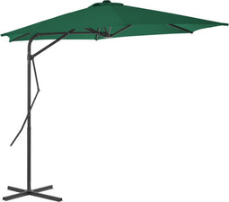 vidaXL - Parasol - met - stalen - paal - 300 - cm - groen