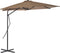 vidaXL - Parasol - met - stalen - paal - 300 - cm - taupe