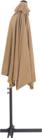 vidaXL - Parasol - met - stalen - paal - 300 - cm - taupe