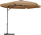 vidaXL - Parasol - met - stalen - paal - 300 - cm - taupe