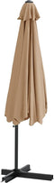 vidaXL - Parasol - met - stalen - paal - 300 - cm - taupe
