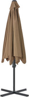 vidaXL - Parasol - met - stalen - paal - 300 - cm - taupe