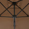 vidaXL - Parasol - met - stalen - paal - 300 - cm - taupe
