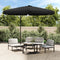 vidaXL - Parasol - met - stalen - paal - 300 - cm - zwart