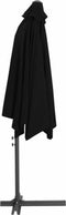 vidaXL - Parasol - met - stalen - paal - 300 - cm - zwart