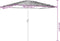 vidaXL - Parasol - met - stalen - paal - 300x200x250 - cm - blauw