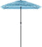 vidaXL - Parasol - met - stalen - paal - 300x200x250 - cm - blauw