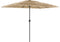 vidaXL - Parasol - met - stalen - paal - 300x200x250 - cm - bruin