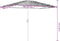 vidaXL - Parasol - met - stalen - paal - 300x200x250 - cm - wit