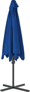 vidaXL - Parasol - met - stalen - paal - 300x230 - cm - blauw