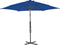 vidaXL - Parasol - met - stalen - paal - 300x230 - cm - blauw