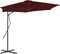 vidaXL - Parasol - met - stalen - paal - 300x230 - cm - bordeauxrood