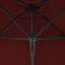 vidaXL - Parasol - met - stalen - paal - 300x230 - cm - bordeauxrood
