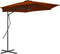 vidaXL - Parasol - met - stalen - paal - 300x230 - cm - terracottakleurig