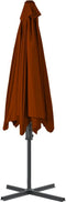 vidaXL - Parasol - met - stalen - paal - 300x230 - cm - terracottakleurig