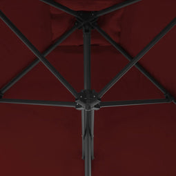 vidaXL - Parasol - met - stalen - paal - 300x230 - cm - zwart
