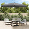 vidaXL - Parasol - met - stalen - paal - 300x250 - cm - antraciet