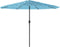 vidaXL - Parasol - met - stalen - paal - 324x324x247 - cm - blauw
