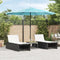 vidaXL - Parasol - met - stalen - paal - 324x324x247 - cm - blauw