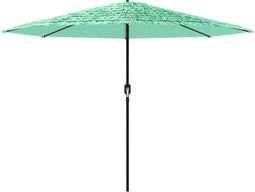 vidaXL - Parasol - met - stalen - paal - 324x324x247 - cm - groen