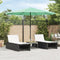 vidaXL - Parasol - met - stalen - paal - 324x324x247 - cm - groen