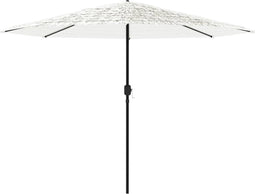 vidaXL - Parasol - met - stalen - paal - 324x324x247 - cm - wit