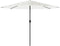 vidaXL - Parasol - met - stalen - paal - 324x324x247 - cm - wit