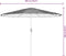vidaXL - Parasol - met - stalen - paal - 388x388x248 - cm - groen