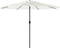 vidaXL - Parasol - met - stalen - paal - 388x388x248 - cm - wit