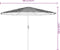 vidaXL - Parasol - met - stalen - paal - 388x388x248 - cm - wit