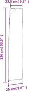 vidaXL - Parasolhoes - 136x25/23,5 - cm - 420D - oxford - zwart