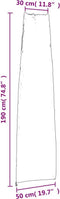 vidaXL - Parasolhoes - 190x50/30 - cm - 420D - oxford - zwart