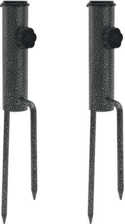 vidaXL - Parasolstandaards - met - pennen - 2 - st - 9x35 - cm - gegalvaniseerd - staal