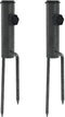 vidaXL - Parasolstandaards - met - pennen - 2 - st - 9x35 - cm - gegalvaniseerd - staal