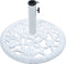 vidaXL - Parasolvoet - 12 - kg - 48 - cm - gietijzer - wit