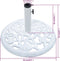 vidaXL - Parasolvoet - 12 - kg - 48 - cm - gietijzer - wit