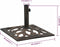 vidaXL - Parasolvoet - 12 - kg - 49 - cm - gietijzer - bronskleurig