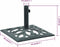 vidaXL - Parasolvoet - 12 - kg - 49 - cm - gietijzer - groen