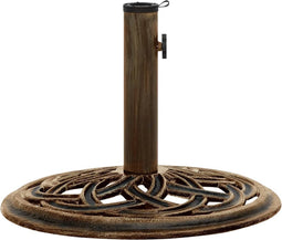 vidaXL - Parasolvoet - 40x40x32 - cm - gietijzer - bronskleurig