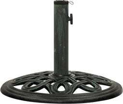 vidaXL - Parasolvoet - 40x40x32 - cm - gietijzer - groen