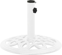 vidaXL - Parasolvoet - 40x40x32 - cm - gietijzer - wit