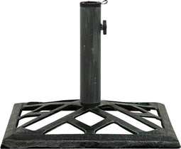 vidaXL - Parasolvoet - 44x44x31 - cm - gietijzer - groen