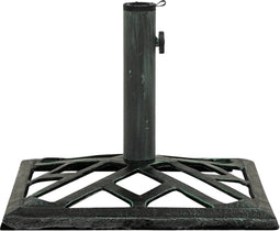 vidaXL - Parasolvoet - 44x44x31 - cm - gietijzer - groen