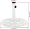 vidaXL - Parasolvoet - 44x44x31 - cm - gietijzer - wit